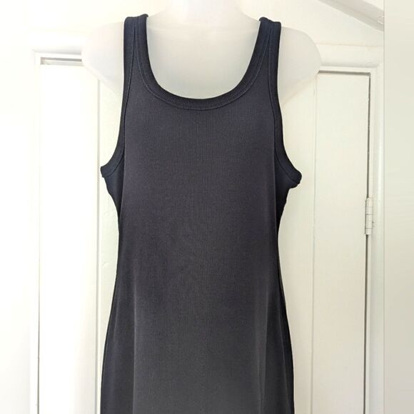 Everlane The 90s Ribbed Tank Dress MD Quiet Luxury Lagenlook Dark Romantic - Picture 4 of 14